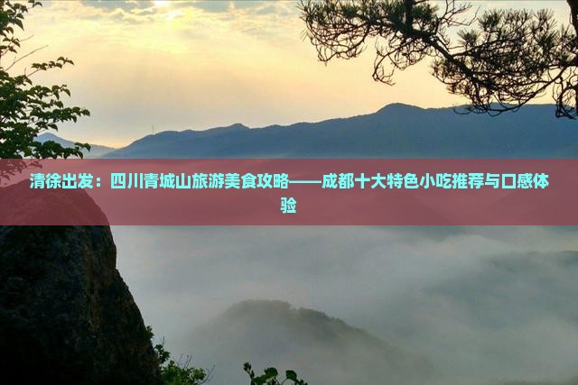 清徐出发：四川青城山旅游美食攻略——成都十大特色小吃推荐与口感体验
