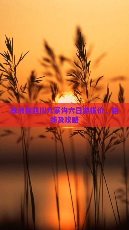 株洲到四川九寨沟六日游报价、路线及攻略
