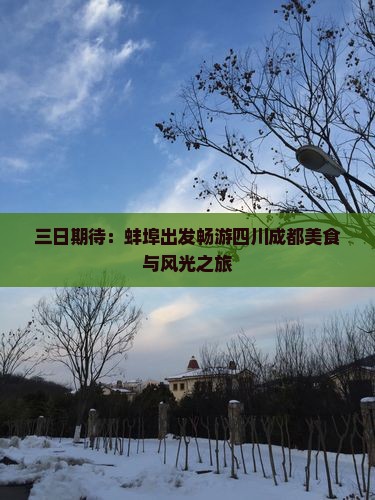 三日期待：蚌埠出发畅游四川成都美食与风光之旅