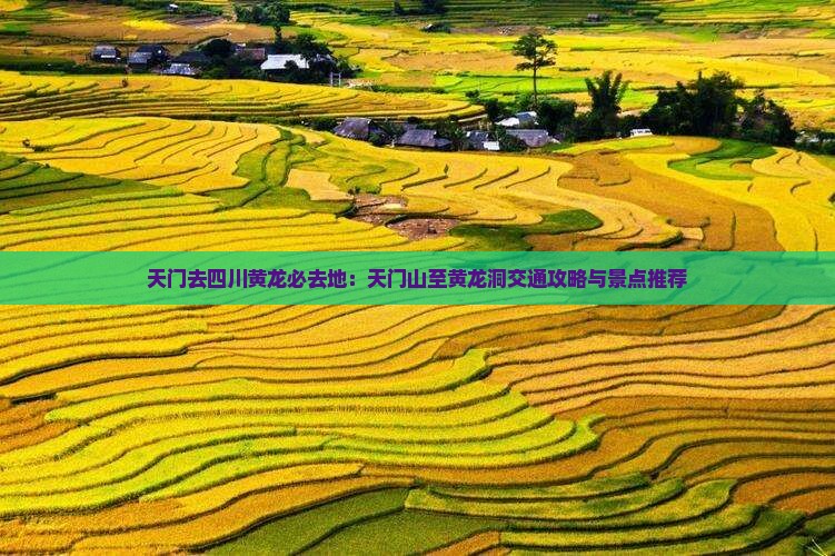 天门去四川黄龙必去地：天门山至黄龙洞交通攻略与景点推荐