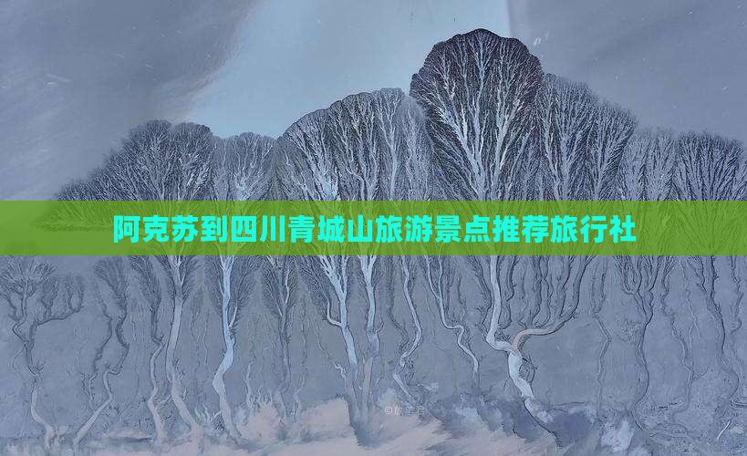 阿克苏到四川青城山旅行社