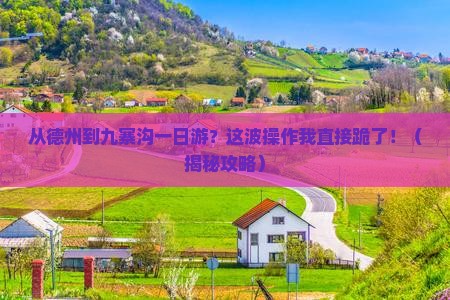 德州到四川九寨沟一日