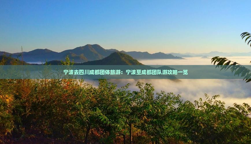 宁波去四川成都团体旅游：宁波至成都团队游攻略一览