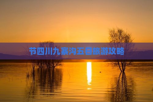 节四川九寨沟五日旅游攻略