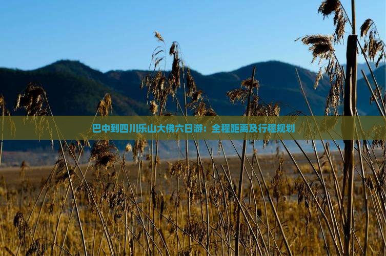 巴中到四川乐山大佛六日游：全程距离及行程规划