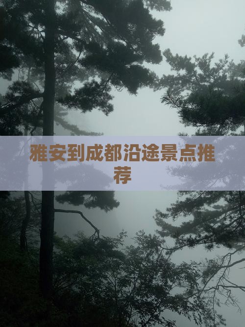 雅安到成都沿途景点推荐