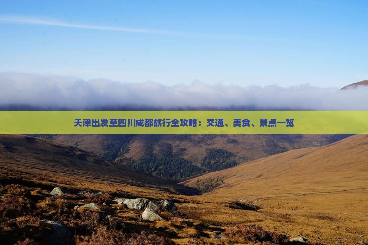 天津出发至四川成都旅行全攻略：交通、美食、景点一览