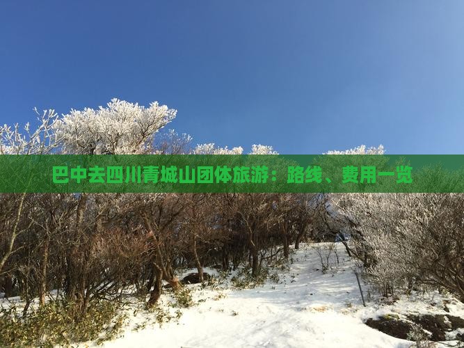 巴中去四川青城山团体旅游：路线、费用一览