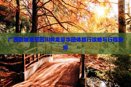 广西防城港至四川黄龙豪华团体旅行攻略与行程安排