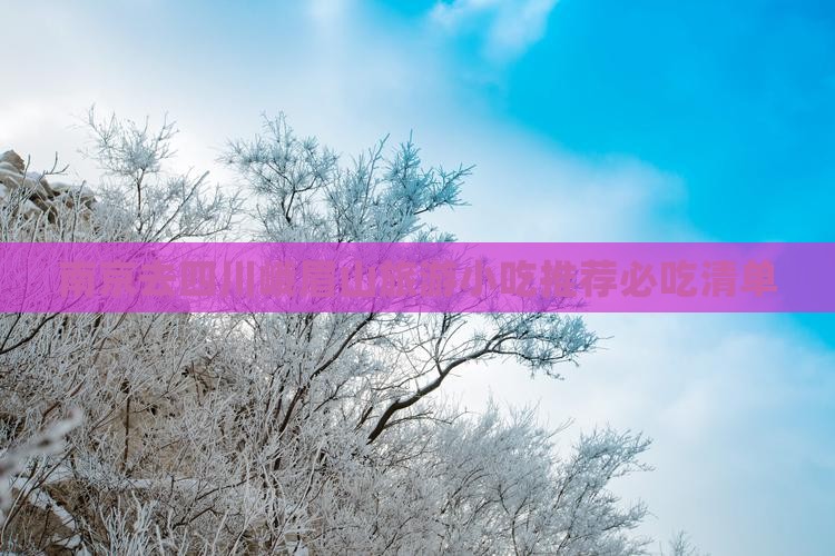南京去四川峨眉山旅游小吃