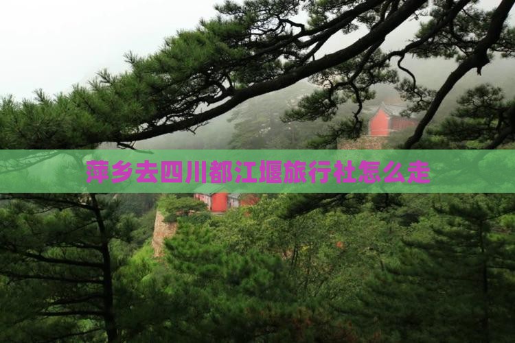 萍乡去四川都江堰旅行社