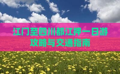 江门至四川都江押一日游攻略与交通指南