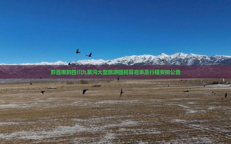 黔西南到四川九寨沟大型旅游团招募启事及行程安排公告