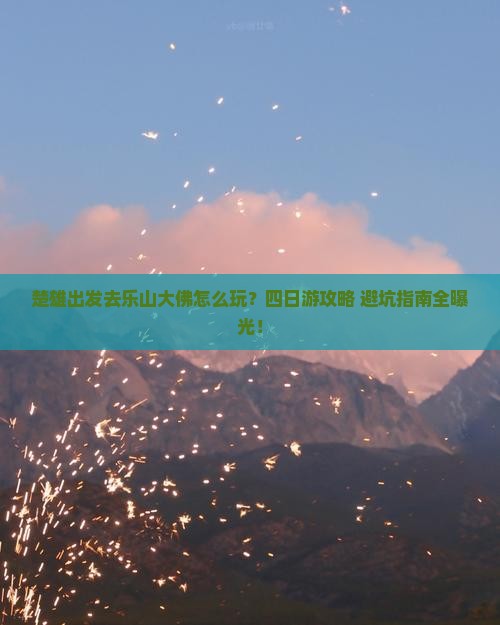 楚雄去四川乐山大佛四日游