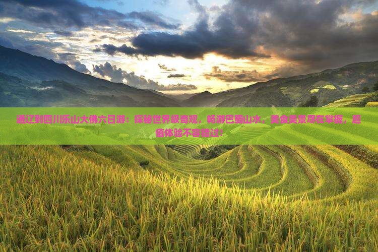通辽到四川乐山大佛六日游