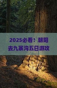 朝阳去四川九寨沟五日游