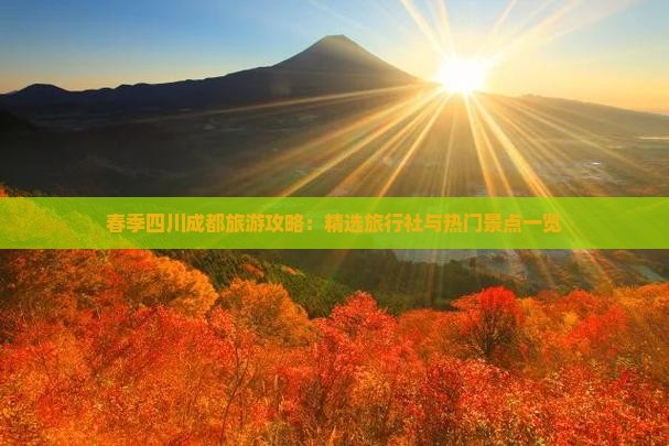 春季四川成都旅游攻略：精选旅行社与热门景点一览