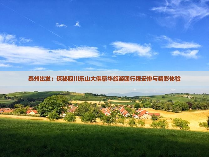 泰州出发：探秘四川乐山大佛豪华旅游团行程安排与精彩体验