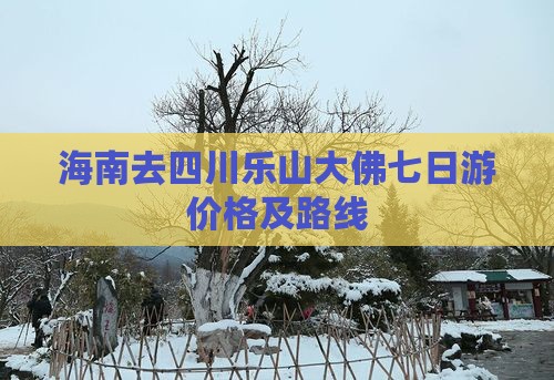 海南去四川乐山大佛七日游价格及路线