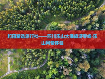 和田精选旅行社——四川乐山大佛旅游专线·乐山风情体验