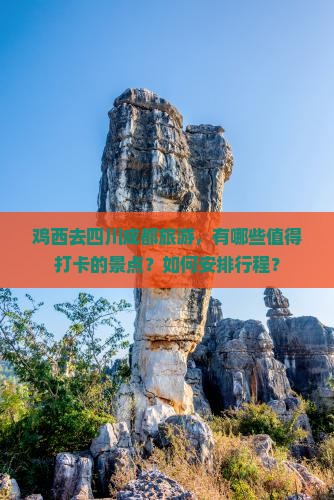 鸡西去四川成都旅游，有哪些值得打卡的景点？如何安排行程？