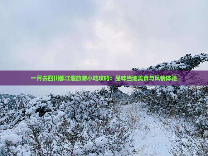 一月去四川都江堰旅游小吃攻略：品味当地美食与风情体验