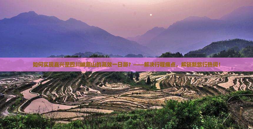 如何实现嘉兴至四川峨眉山的高效一日游？——解决行程痛点，解锁新旅行热词！