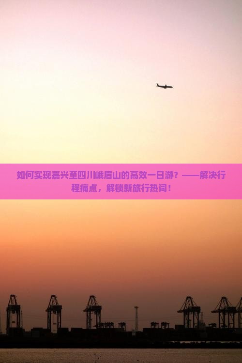 如何实现嘉兴至四川峨眉山的高效一日游？——解决行程痛点，解锁新旅行热词！