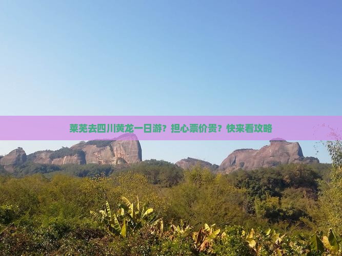 莱芜去四川黄龙一日游？担心票价贵？快来看攻略