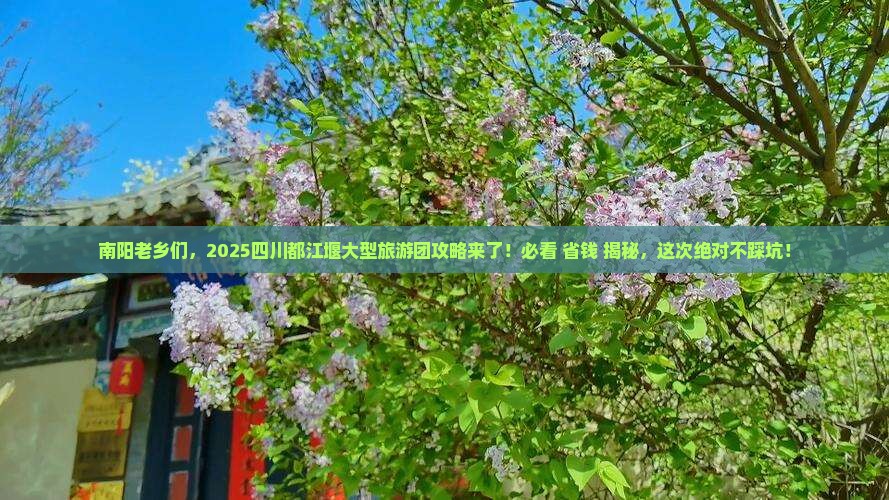 南阳去四川都江堰大型旅游团