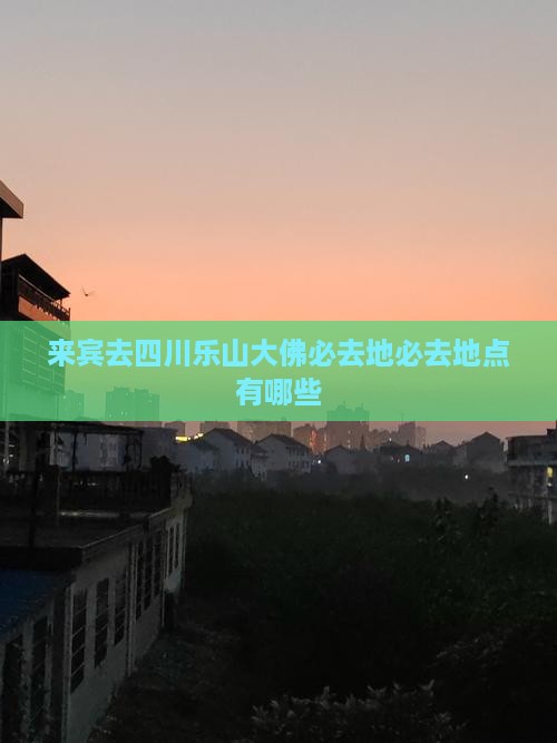 来宾去四川乐山大佛必去地