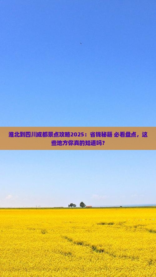 淮北到四川成都景点