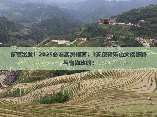 东营到四川乐山大佛二日游
