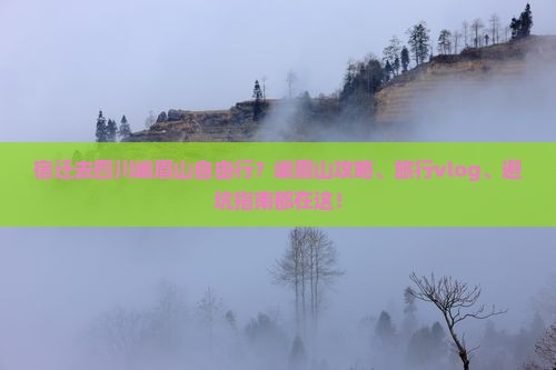 宿迁去四川峨眉山自由行？峨眉山攻略、旅行vlog、避坑指南都在这！