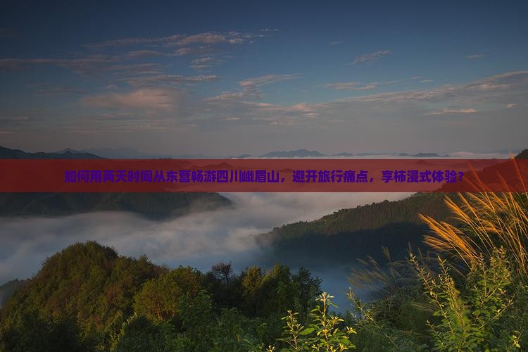 如何用两天时间从东营畅游四川峨眉山，避开旅行痛点，享柿浸式体验？