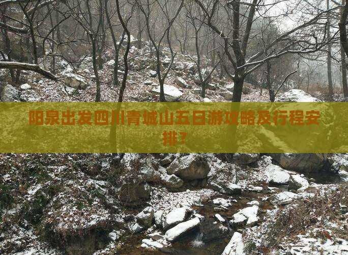 阳泉出发四川青城山五日游攻略及行程安排？