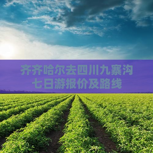 齐齐哈尔去四川九寨沟七日游报价及路线