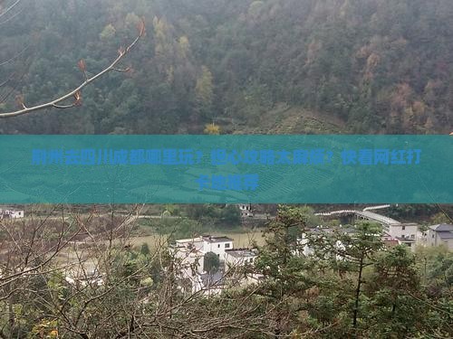 荆州去四川成都哪里玩？担心攻略太麻烦？快看网红打卡地推荐