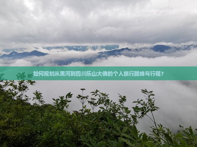 如何规划从黑河到四川乐山大佛的个人旅行路线与行程？