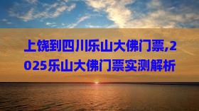 上饶到四川乐山大佛门票