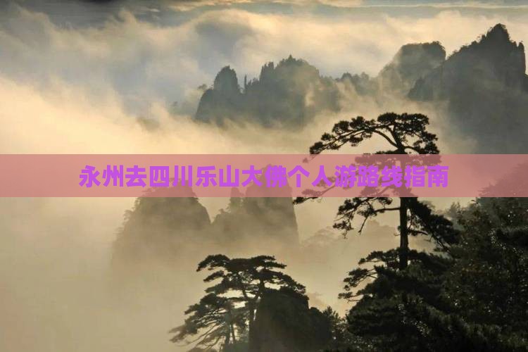 永州去四川乐山大佛个人游