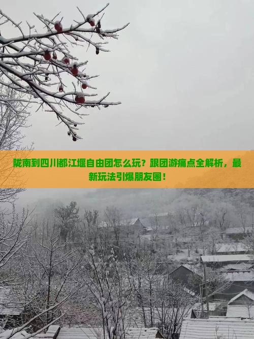 陇南到四川都江堰自由团