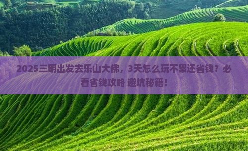 三明去四川乐山大佛三日游