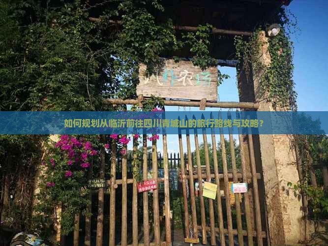 如何规划从临沂前往四川青城山的旅行路线与攻略？