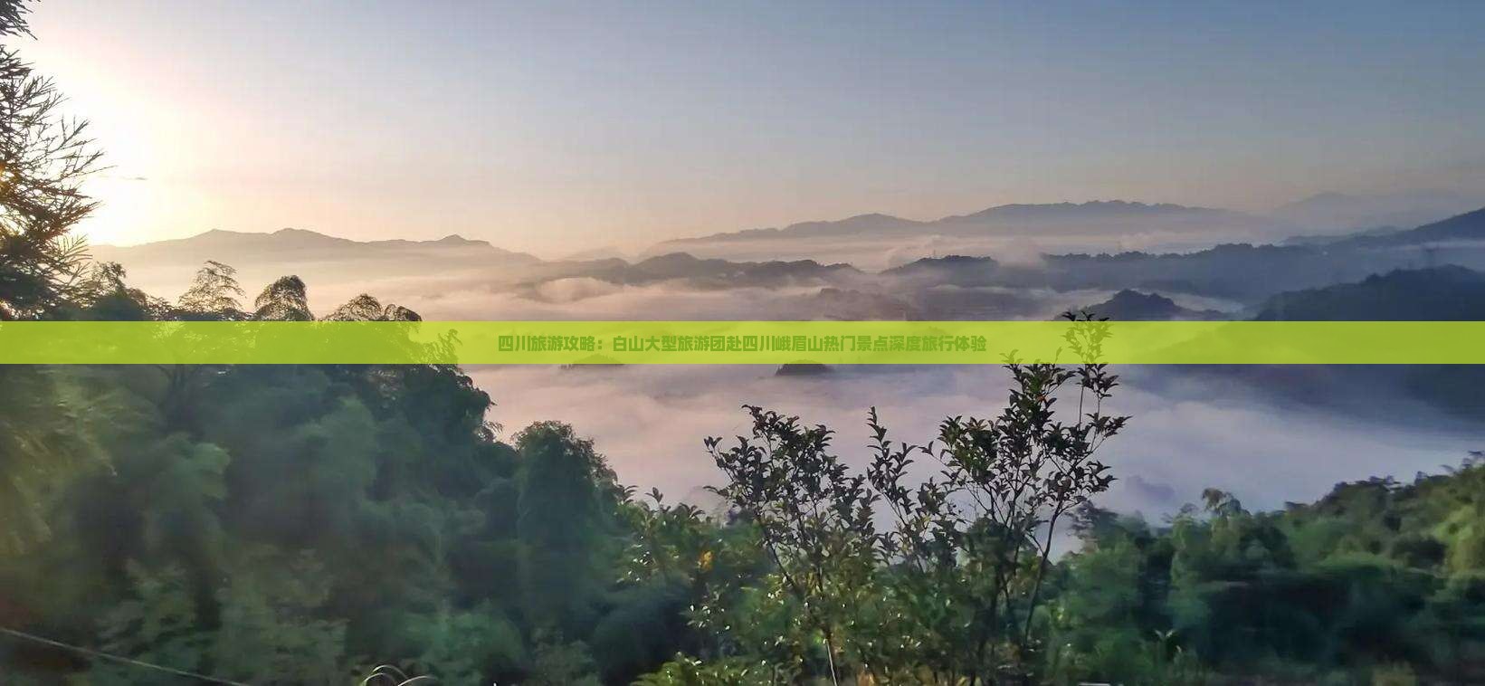 四川旅游攻略：白山大型旅游团赴四川峨眉山热门景点深度旅行体验