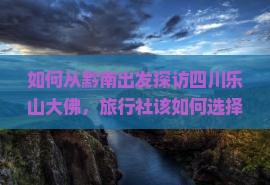 如何从黔南出发探访四川乐山大佛，旅行社该如何选择以避免行程痛点？