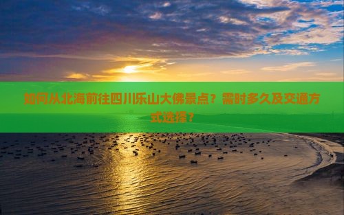 如何从北海前往四川乐山大佛景点？需时多久及交通方式选择？