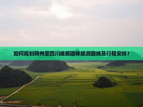 如何规划朔州至四川成都团体旅游路线及行程安排？
