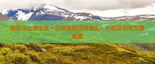如何从山南出发一日游至四川青城山？行程规划与交通指南