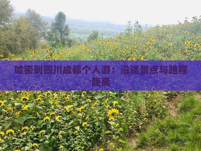 哈密到四川成都个人游：沿途景点与路程距离
